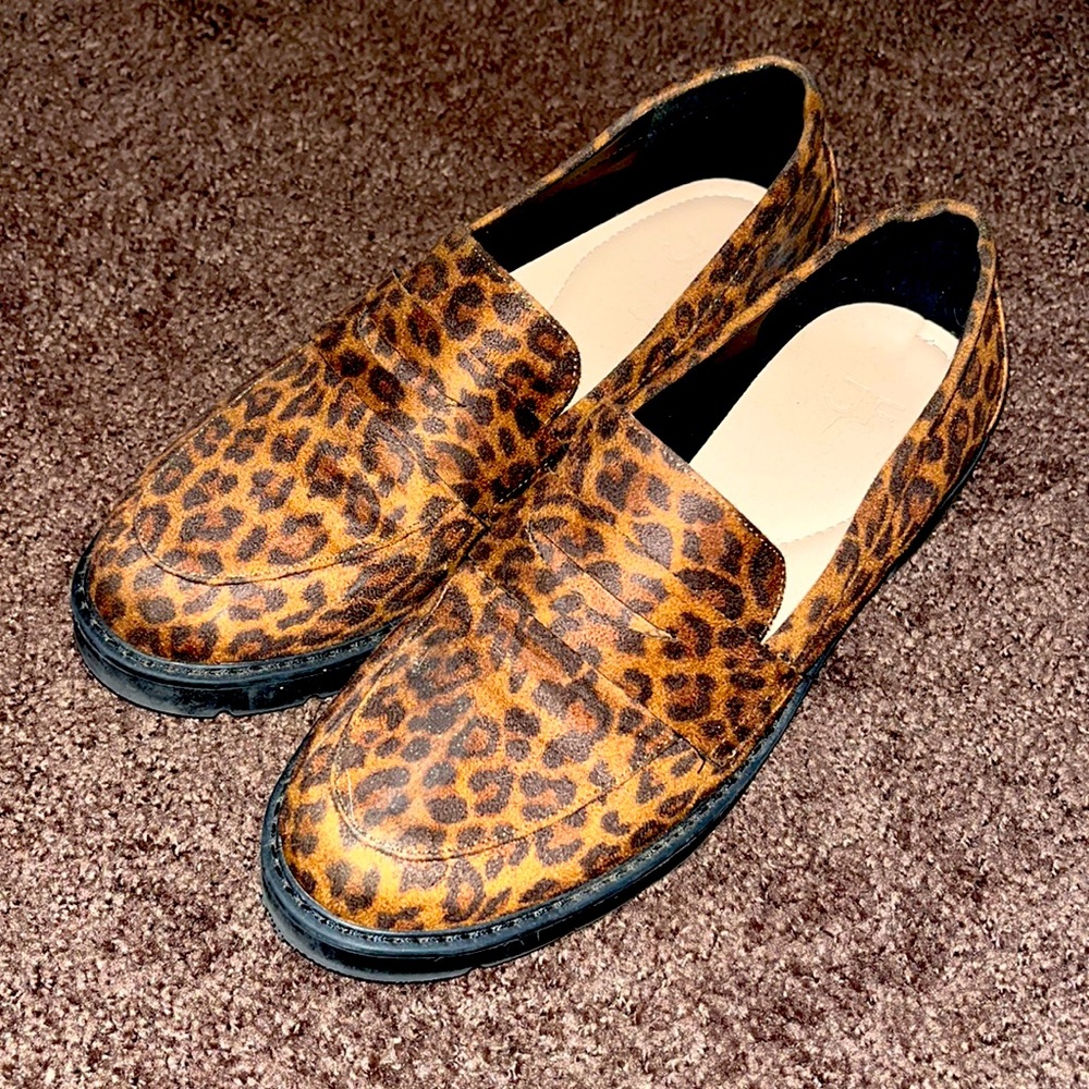 Leopard print loafers